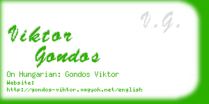 viktor gondos business card